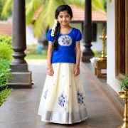 Floral Embroidery Pavadai Sattai