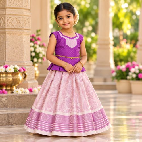 Pavadai Sets - (Purple)